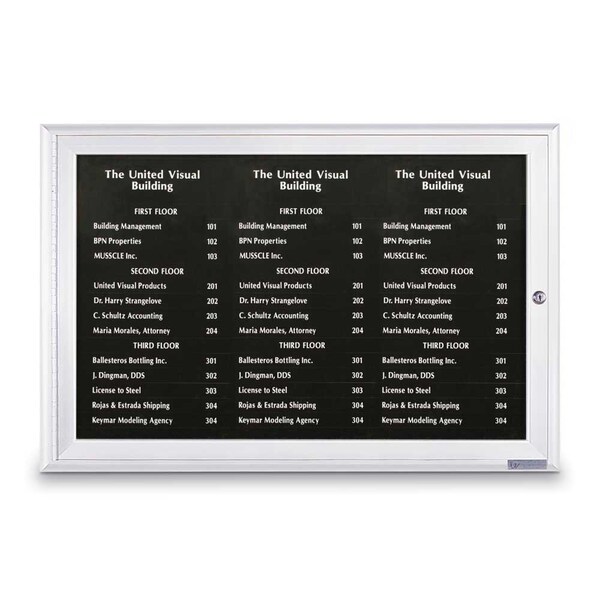 Outdoor Enclosed Combo Board, 72"x36", Satin Frame/Green & Cloud